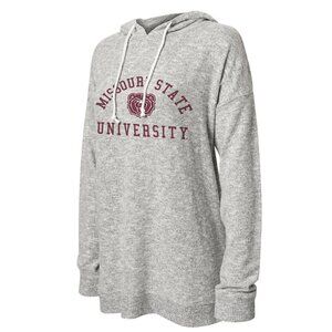 CHICKA-D WOMENS PRE-OWNED GRAY MISSOURI STATE BEARS COZY HOODED SWEATSHIRT LARGE
